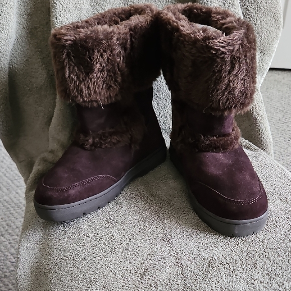 Style & Co. Shoes - Style & Co. Dark Brown Fur Winter Boots